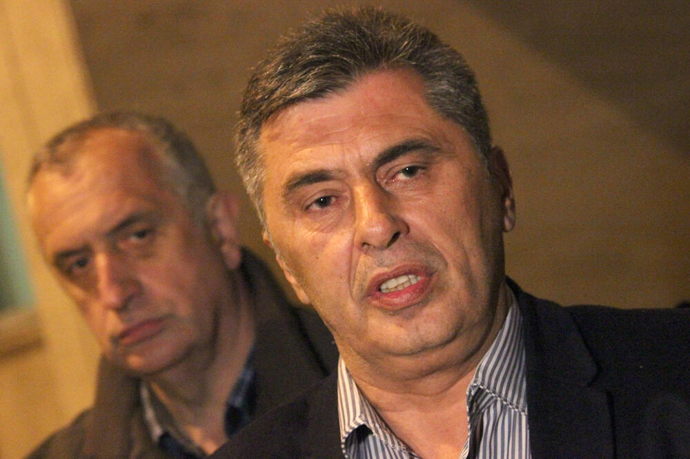 DF Protest Ispred CB, Milutin Đukanović, Foto: Filip Roganović