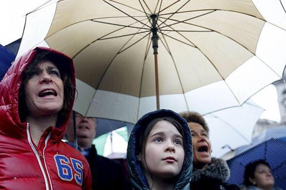 Mađarska protest, Foto: Twitter