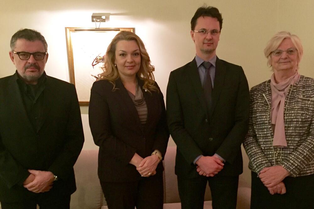 Branislav Mićunović, Sanja Vlahović, Srđan Verbić, Foto: Ministarstvo nauke