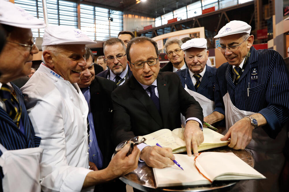 Fransoa Oland, Sajam poljoprivrede Pariz, Foto: Beta-AP