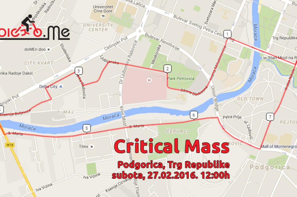 Critical Mass maršruta, Foto: Biciklo.me