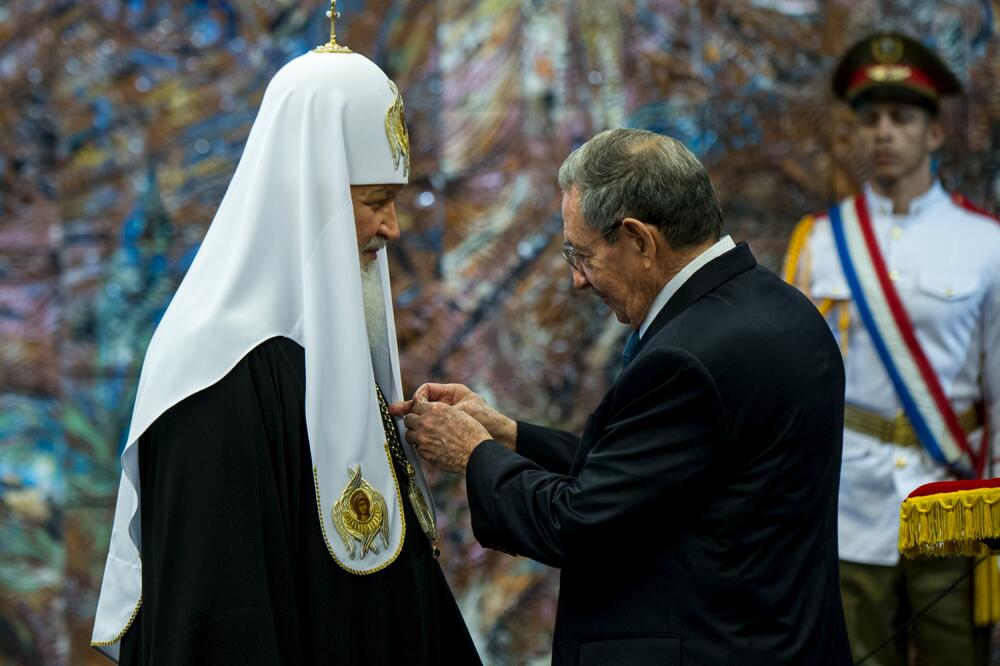 Patrijarh Kiril, Raul Kastro, Foto: Reuters