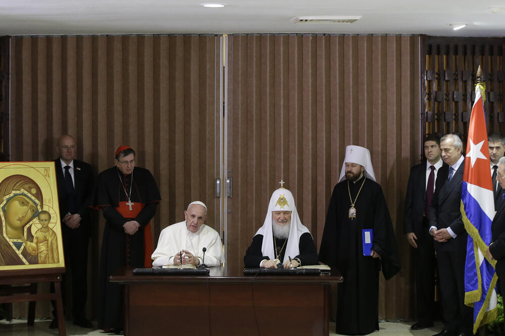 Papa Franjo, patrijarh Kiri, Foto: Beta/AP