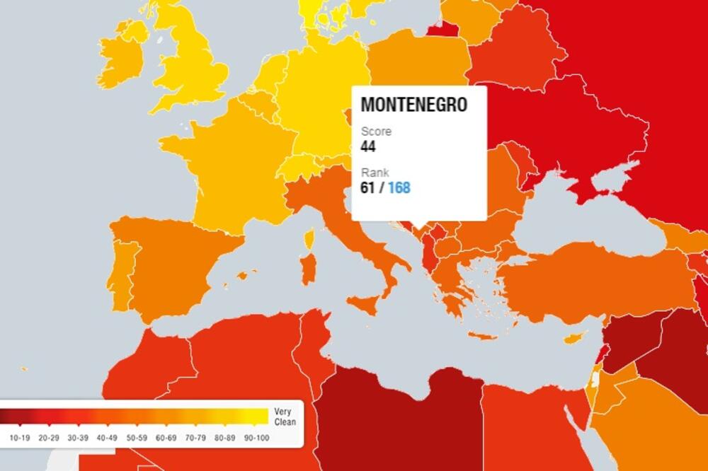 percepcija korupcije, Foto: Printscreen