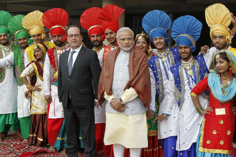 Narendra Modi, Fransoa Oland, Foto: Reuters