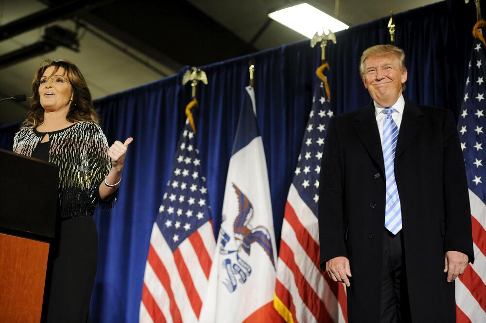 Sara Pejlin, Donald Tramp, Foto: Reuters