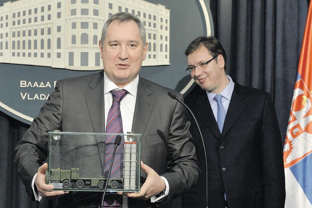 Dmitri Rogozin, Aleksandar Vučić (Novine), Foto: N1info.com