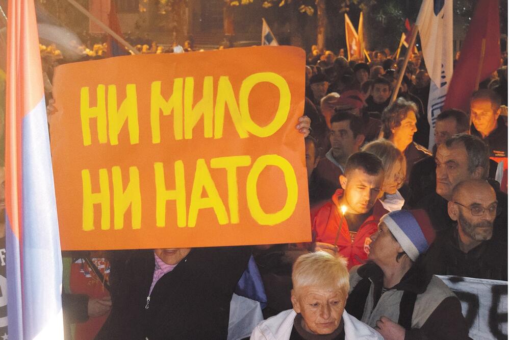 Anti-NATO skup Podgorica, Foto: Savo Prelević