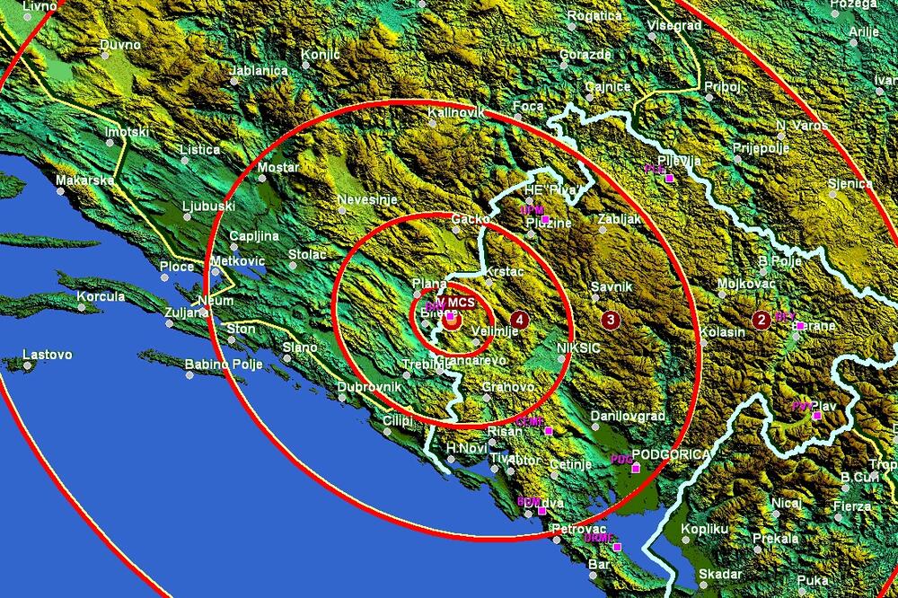 zemljotres Bileća, Foto: Seismo.co.me