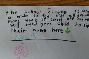 Djevojčica dala roditeljima pismo u kojem iz škole javljaju o...