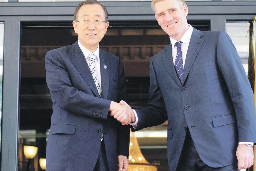 Igor Lukšić, Ban Ki-Mun, Foto: Savo Prelević