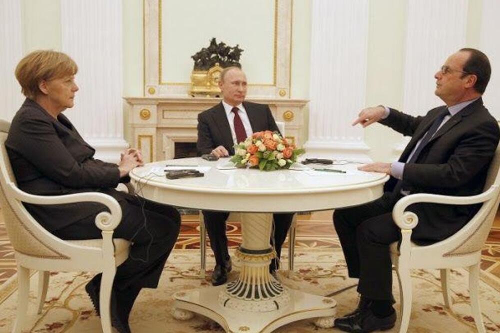 Putin, Merkel Oland, Foto: Twitter