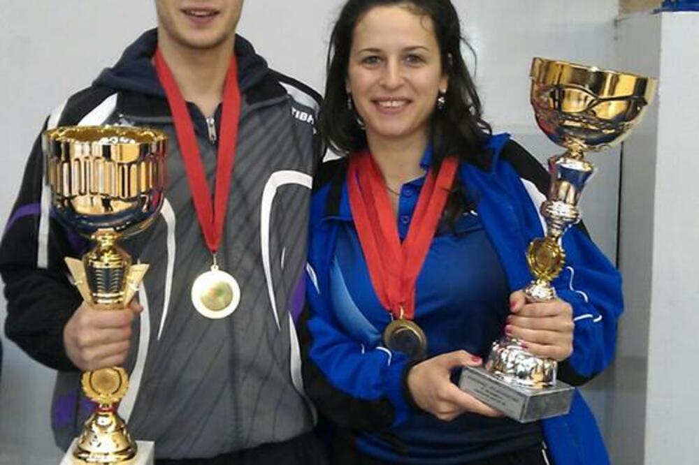 Irfan Čekić i Neda Milačić Bogdanović, Foto: Stonoteniski savez Crne Gore