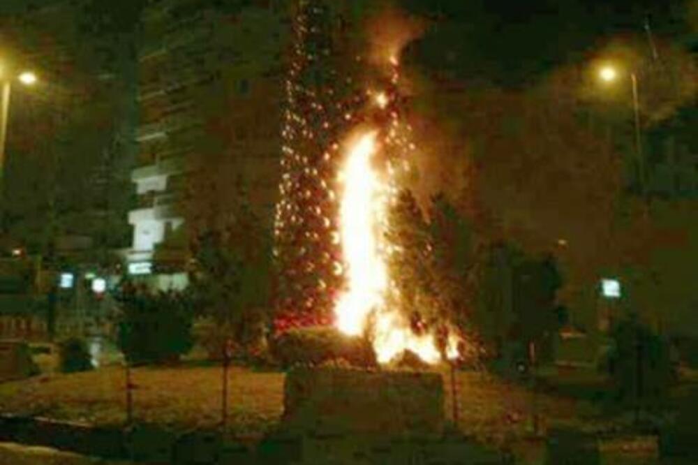 Zapaljena jelka, Foto: Facebook