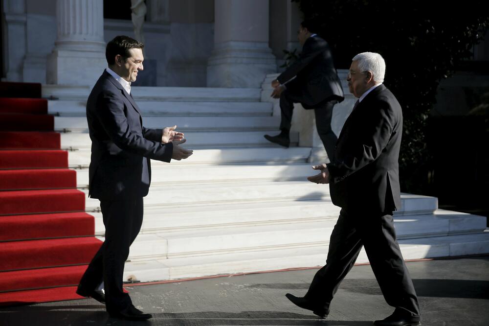 Aleksis Cipras, Mahmud Abas, Foto: Reuters