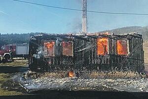 Pljevlja: Izgorjela drvena kuća