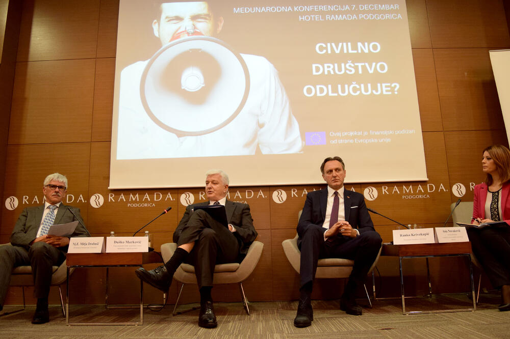 Ranko Krivokapić, Duško Marković, Mitja Drobnič, Foto: Boris Pejović