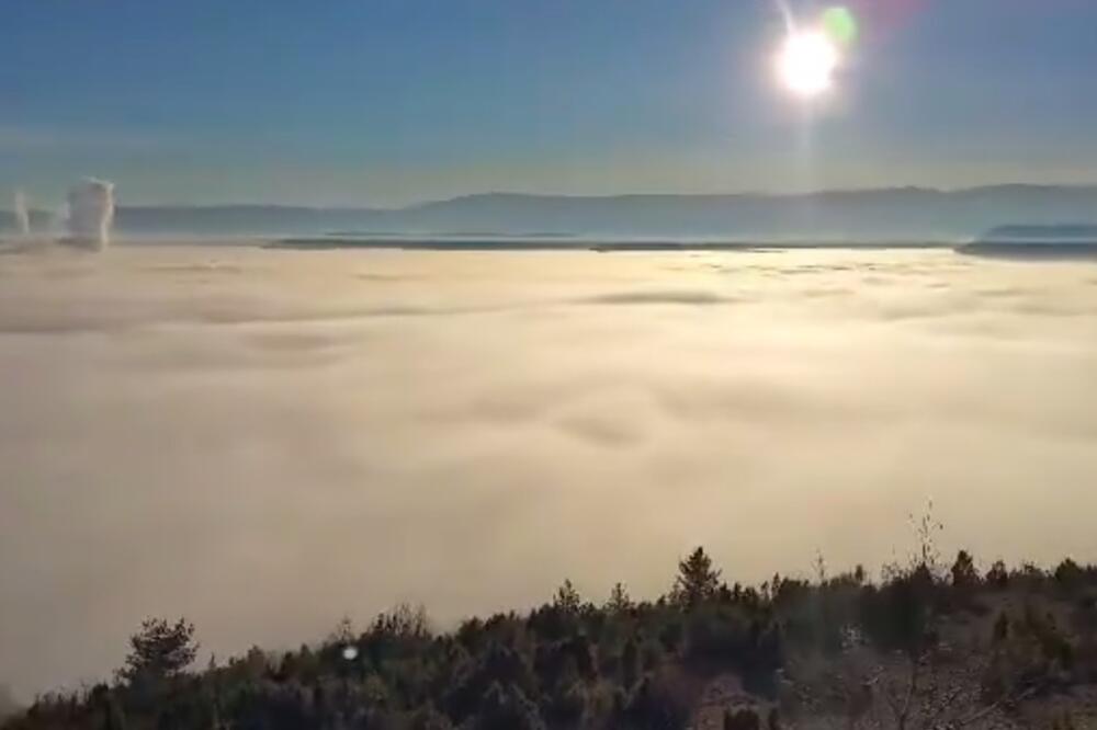 Pljevlja, magla, Foto: Screenshot