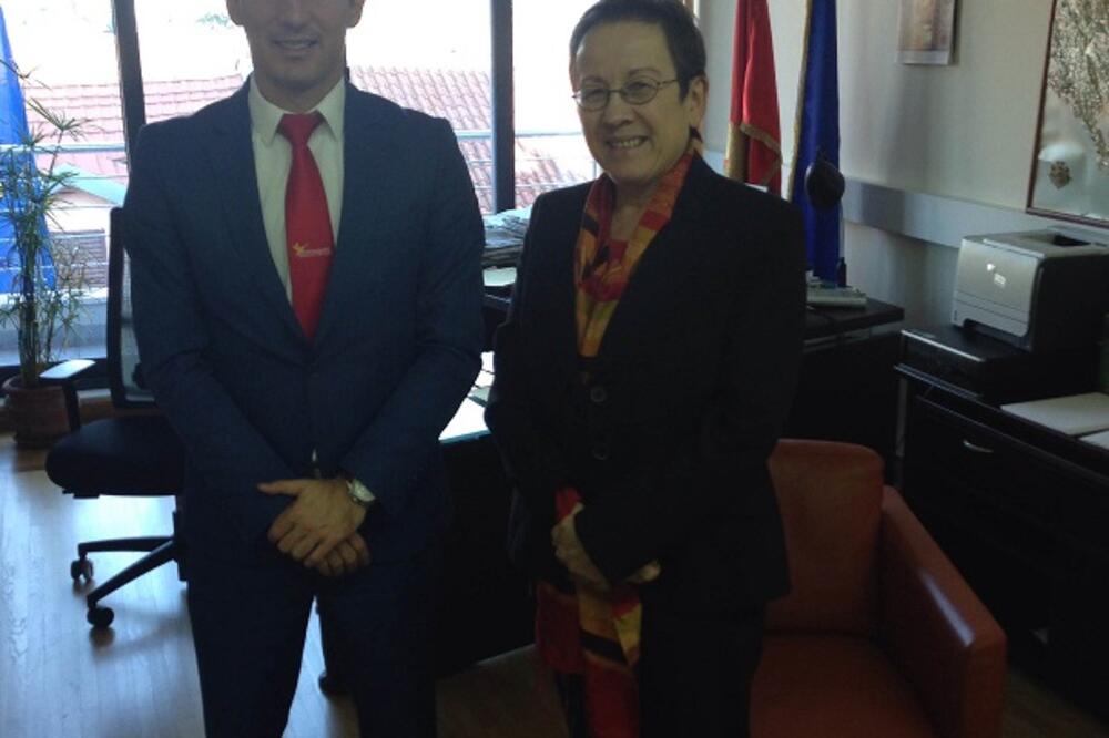 Aleksa Bečić, Elizabet Štajnaker, Foto: Demokrate