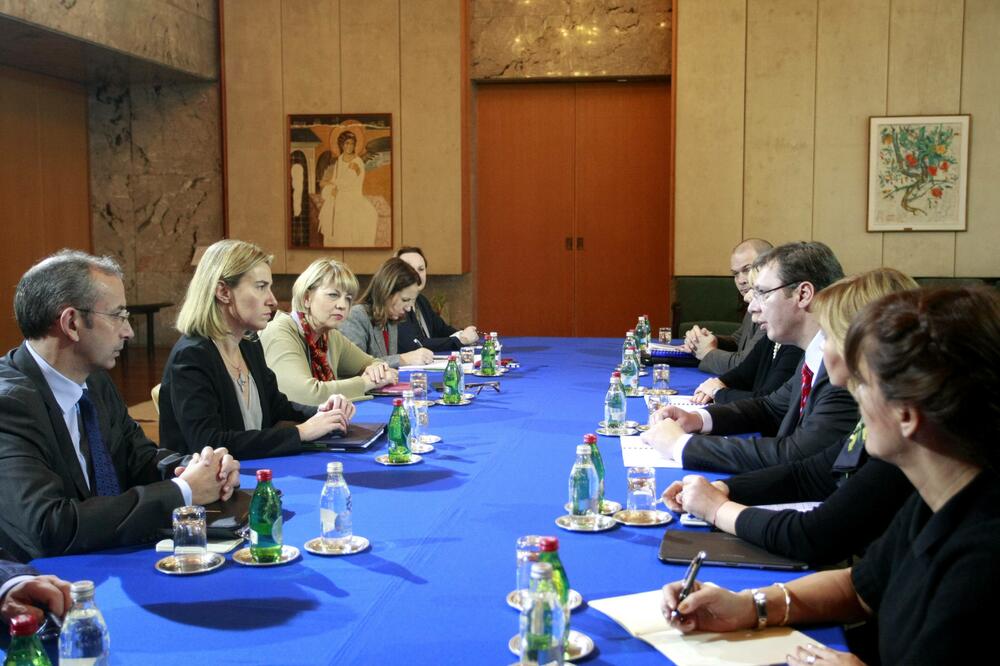 Aleksandar Vučić, Federika Mogerini, Foto: Betaphoto