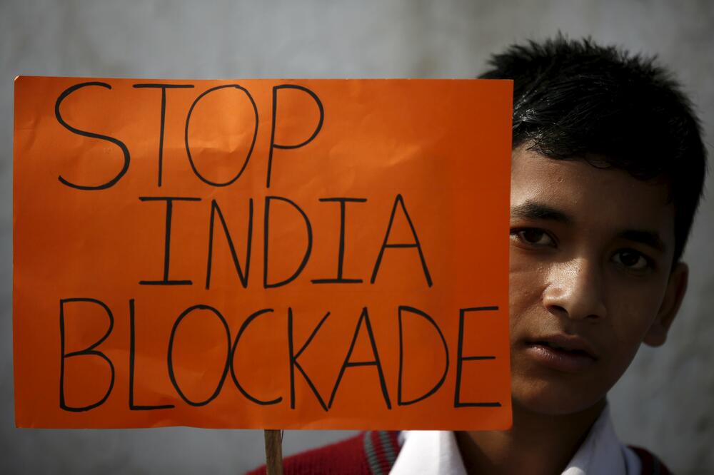 Nepal, protest protiv blokade granice, Foto: Reuters