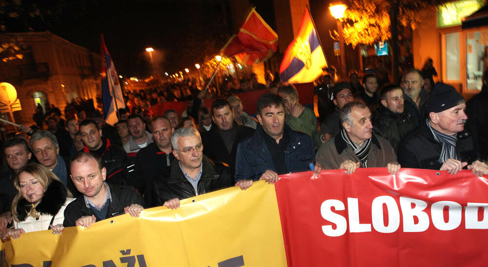 protest DF, Nikšić