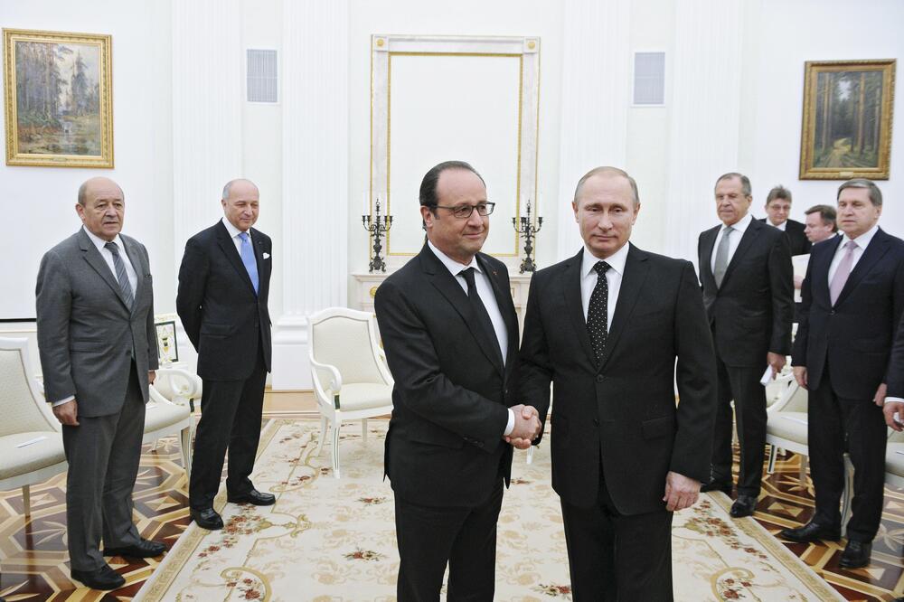 Fransoa Oland, Vladimir Putin, Foto: Reuters