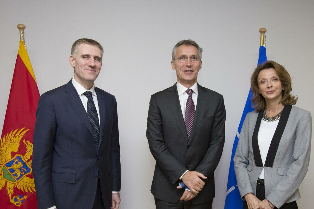 Igor Lukšić, Jens Stoltenberg, Milica Pejanović Đurišić, Foto: MVPEI