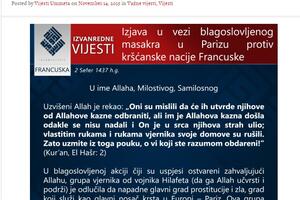 Podržavaoci Islamske države u BiH: Blagoslovljeni masakr u Parizu