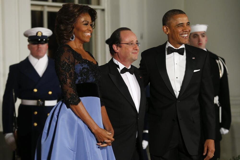Mišel Obama, Fransoa Oland, Barak Obama, Foto: Reuters
