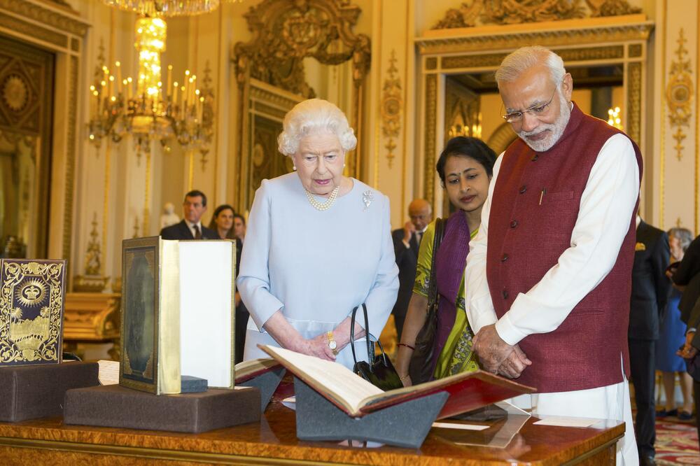 Narendra Modi, kraljica Elizabeta, Foto: Reuters