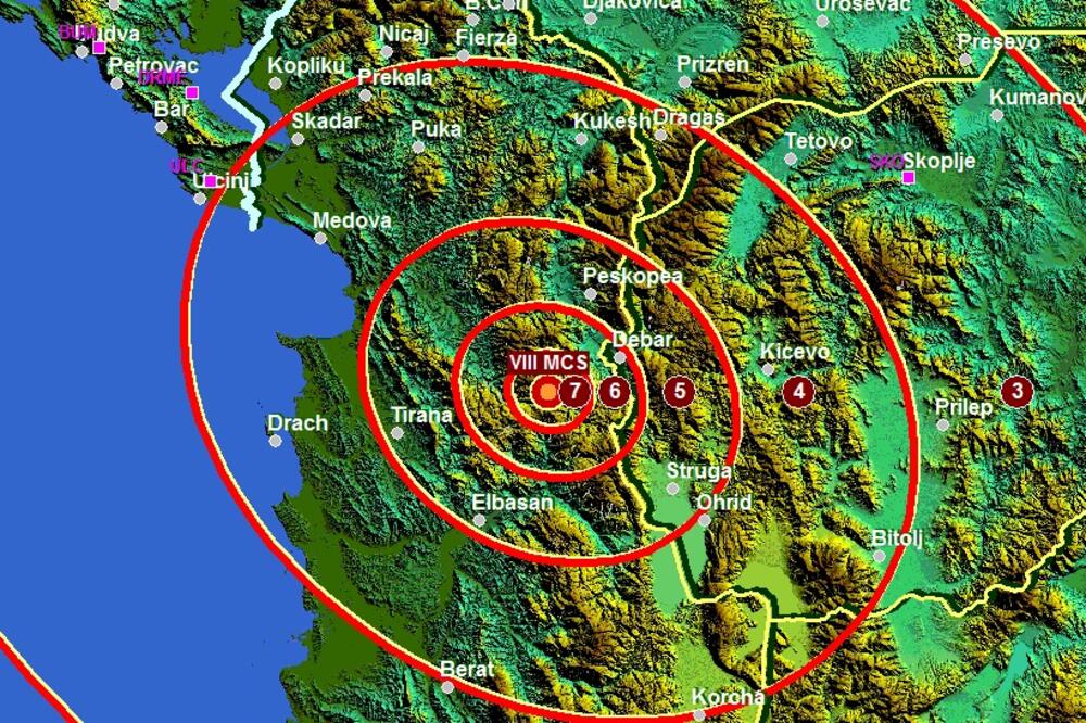 zemljotres, Foto: Seizmo.co.me