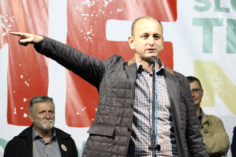 DF protest, Milan Knežević, Foto: Filip Roganović