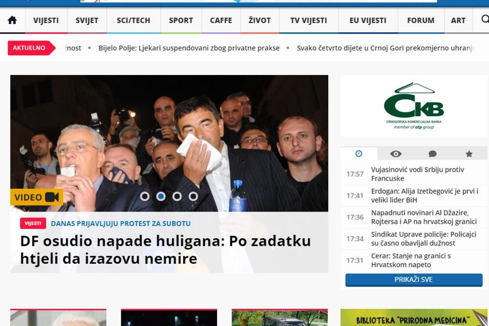 Portal Vijesti, Foto: Screenshot: