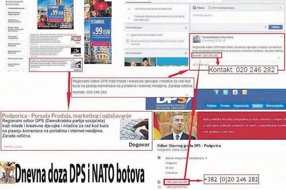 DPS oglas, Foto: Screenshot: