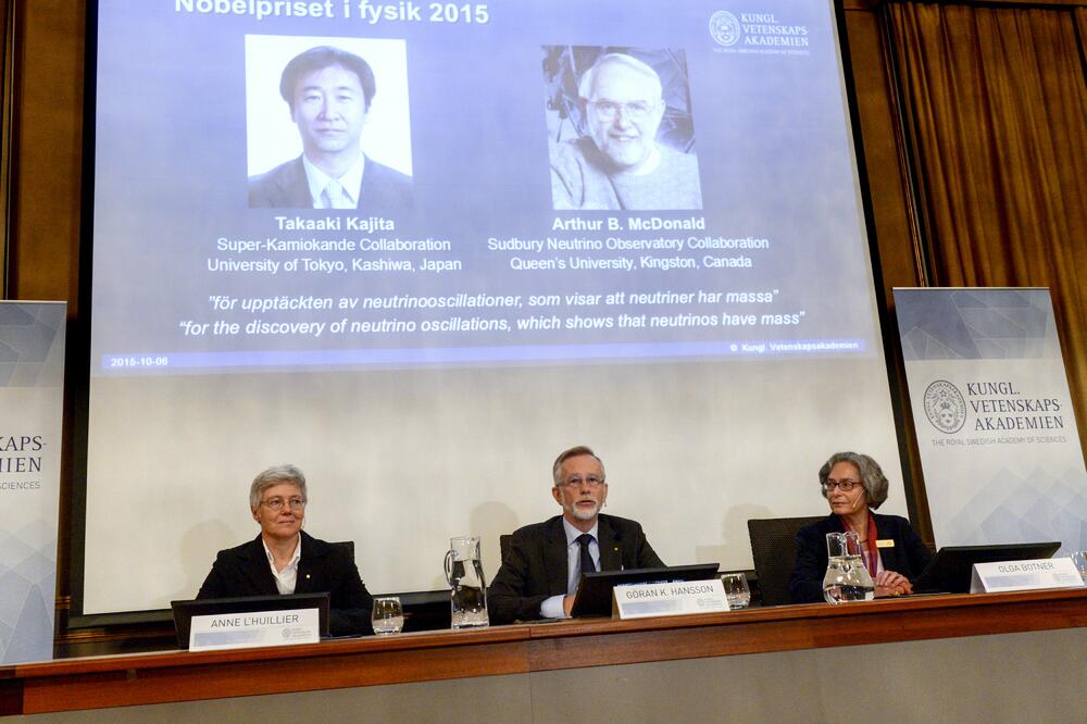Nobelova nagrada za fiziku, Takakaki Kadžiti, Artur Makdonald, Foto: Reuters