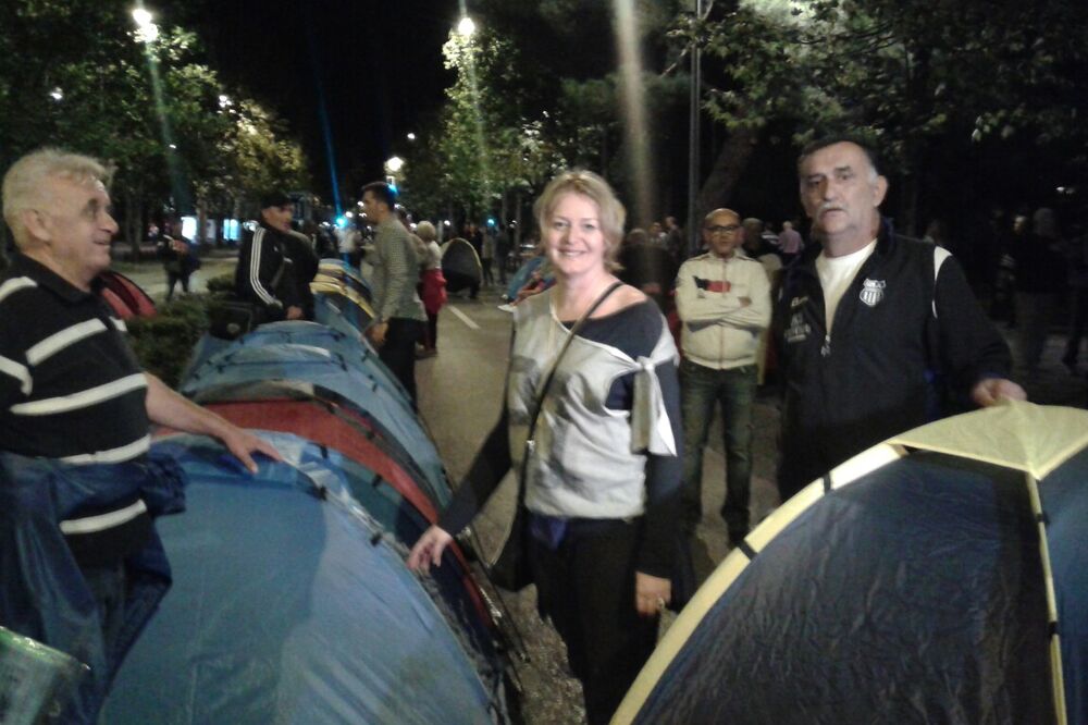 Protest DF, šatori, Foto: Vijesti