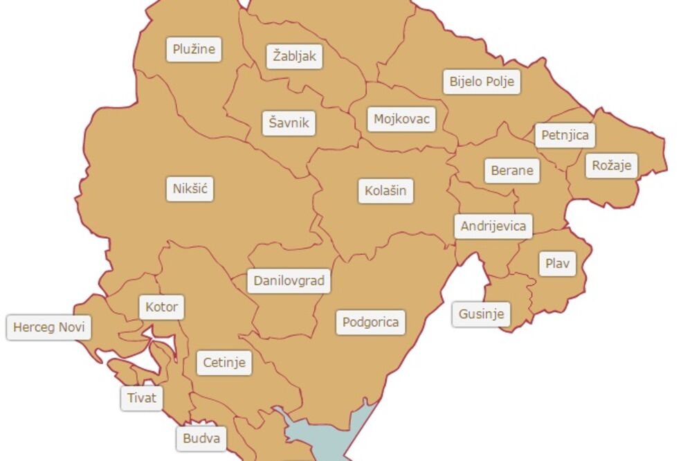 moj grad mapa Crne Gore, Foto: Mojgrad.me