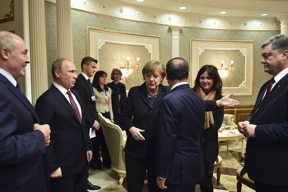 Petro Porošenko, Vladimir Putin, Angela Merkel i Fransoa Oland, Foto: Reuters