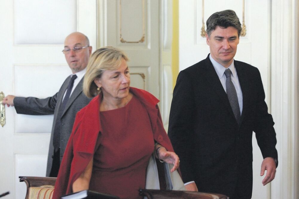 Vesna Pusić, Zoran Milanović, Foto: Beta/Hina