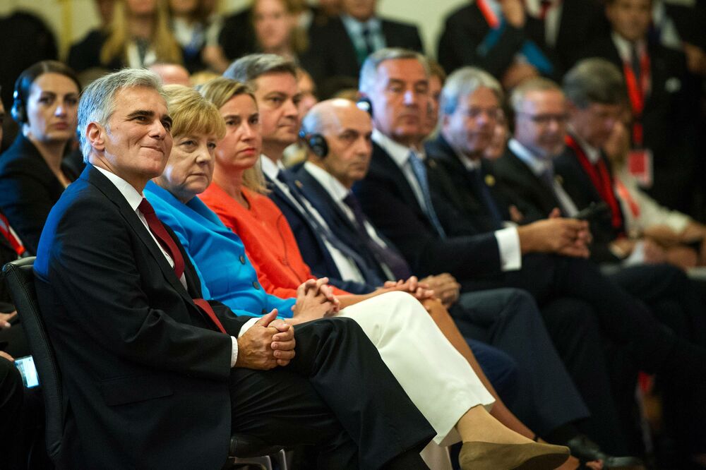Verner Fajman, Angela Merkel, Federika Mogrini, Milo Đukanović, Foto: Beta/AP