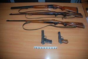 Nikšić: Oduzeta tri pištolja, revolver, karabin i oko 200 komada...