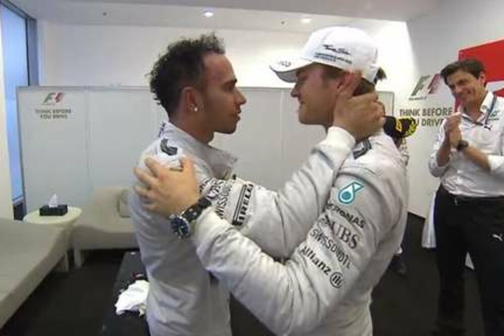 Niko Rozberg i Luis Hamilton, Foto: BBC