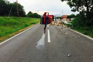 Udes na putu Podgorica - Bar, saobraćaj jednom trakom naizmjenično
