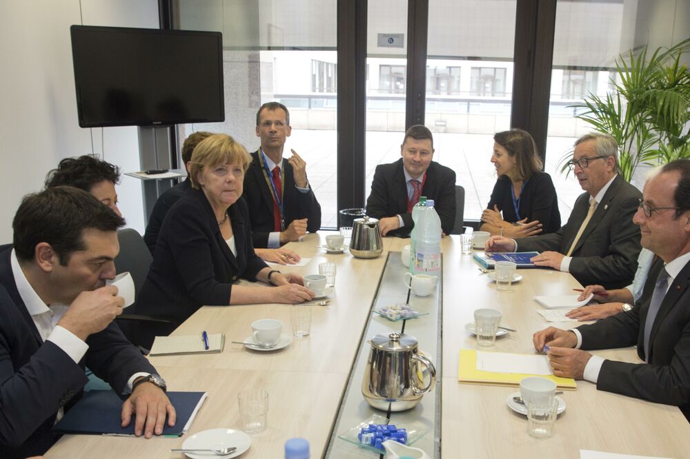 Aleksis Cipras, Angela Merkel, Fransoa Oland, Žan Klod Junker, Foto: Reuters