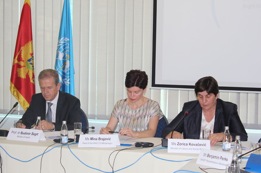 Budimir Šegrt, Mina Brajović, Zorica Kovačević, Foto: Ministarstvo rada i socijalnog staranja