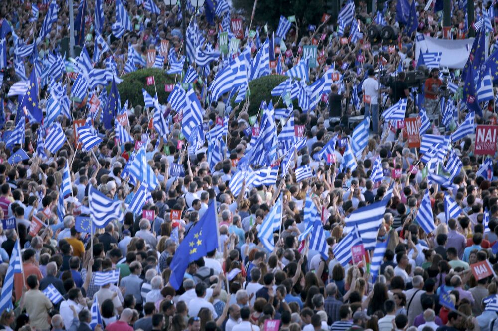 Grčka pristalice eurozone, Foto: Reuters