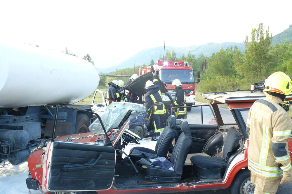 vatrogasci, Tivat, vježba, Foto: Siniša Luković