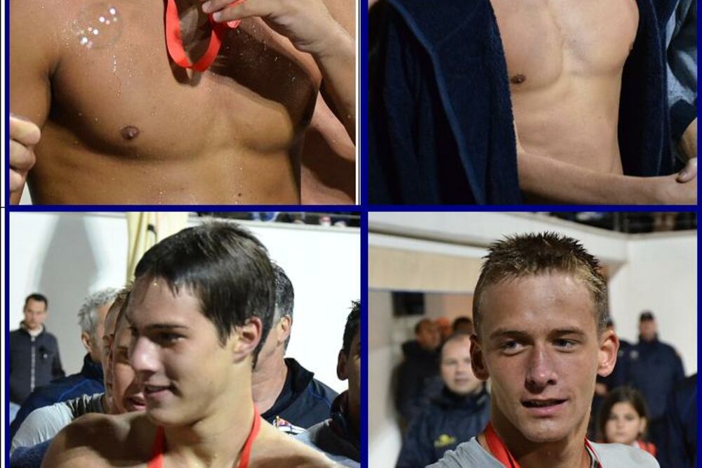 Stefan Pješivac Vlado Popadić Nikola Giga i Stefan Porobić, Foto: VK Jadran