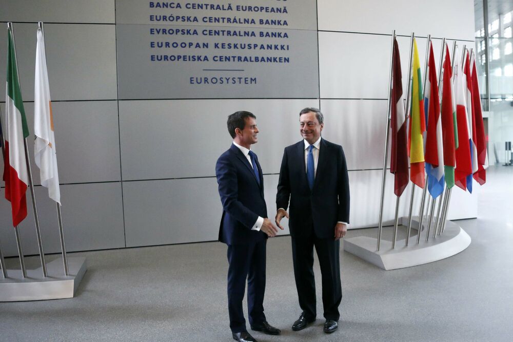 Manuel Vals, Mario Dragi, Foto: Reuters